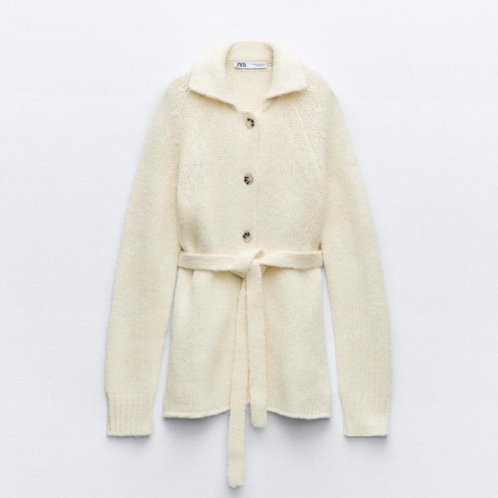 Wool Blend Knit Cardigan